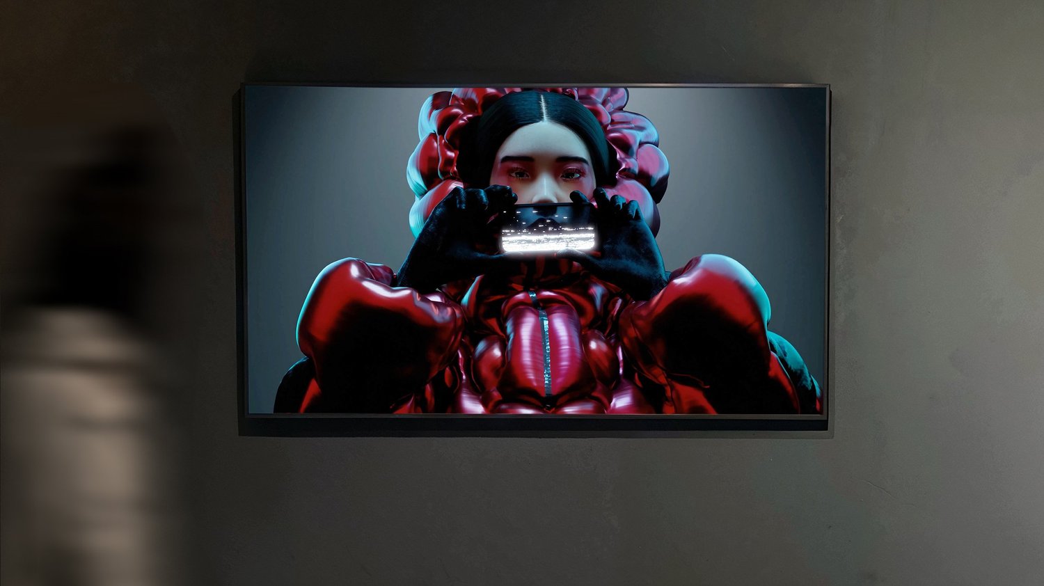 Shavonne Wong's digital artwork The Illusion of Connection exhibited at IHAM Gallery, Paris.