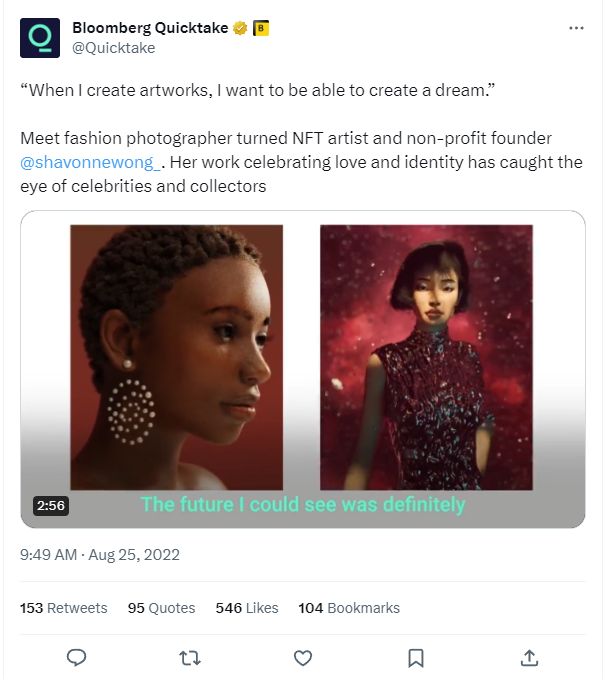 Bloomberg Quicktake feature on Shavonne Wong