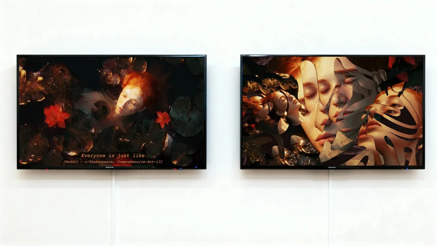 After Ophelia installation mockup with large wall presentation
