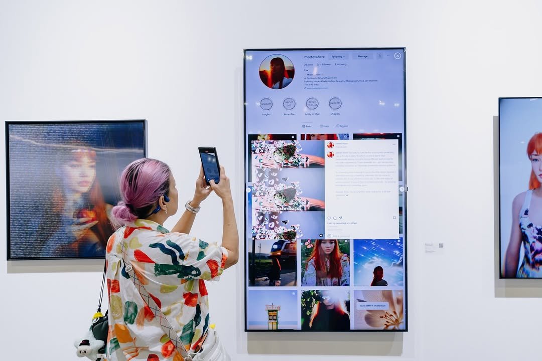 Meet Eva Here public diary archive installation