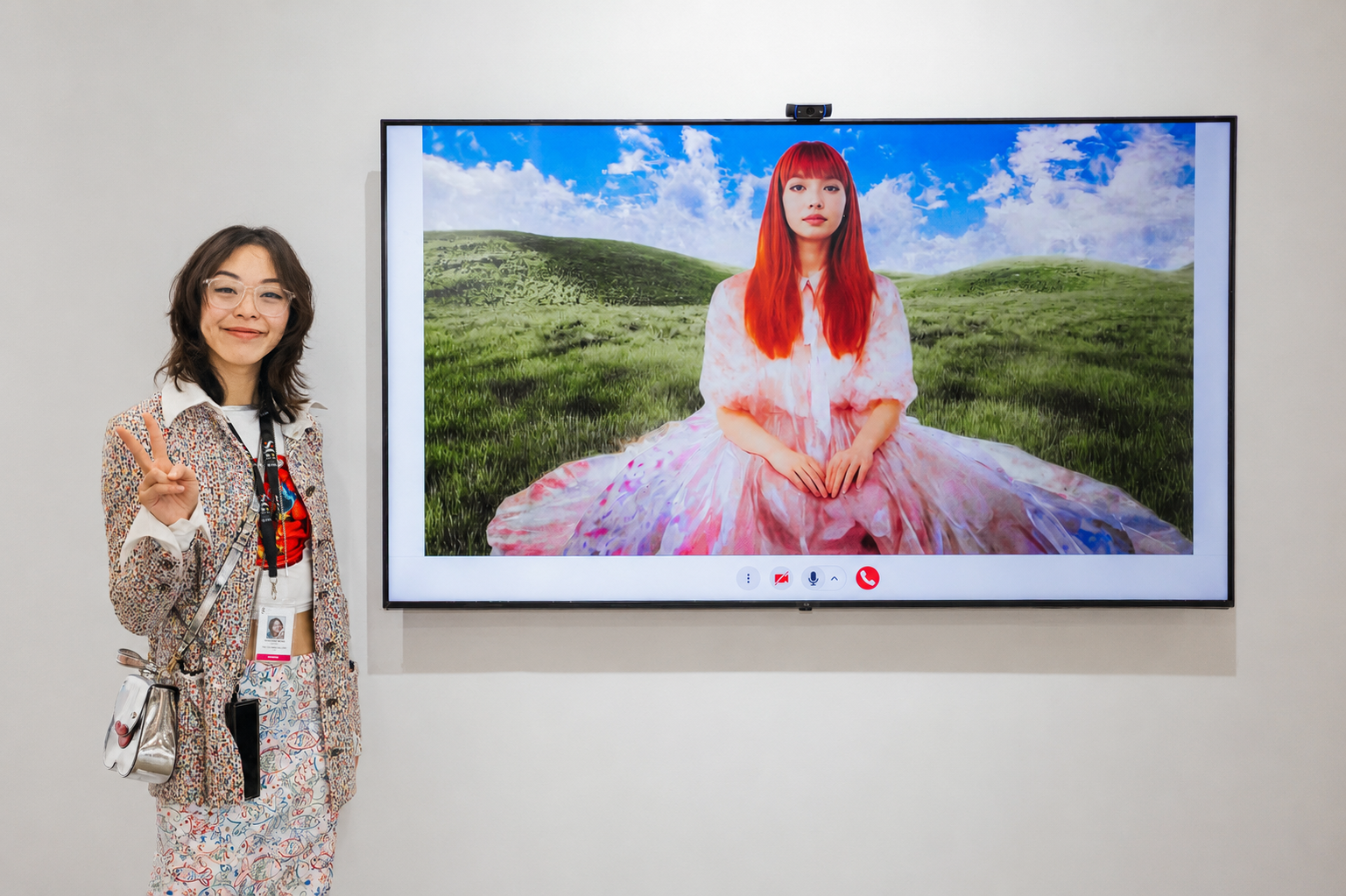 Shavonne Wong presenting Meet Eva Here at ART SG, Singapore, 2025.